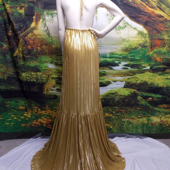 CHIO Di Stefania D Metallic Gold Maxi Dress - Picture 4 of 7